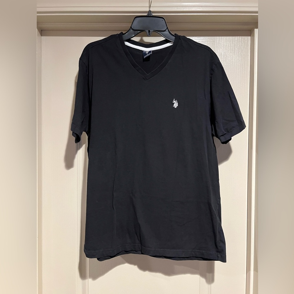 U.S. Polo Assn. Black V-Neck Shirt